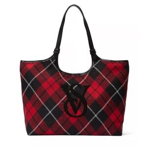 NWT VICTORIA'S SECRET Plaid Tote (Retired)